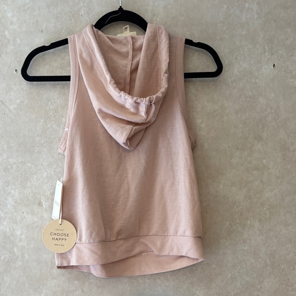 Meraki Blush Pink Hooded Sleeveless Top - Picture 4 of 8